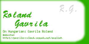 roland gavrila business card